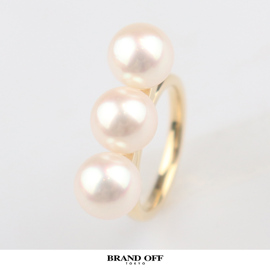 中古「95新」TASAKI塔思琦Balance NEO戒指3颗K18黄金50号