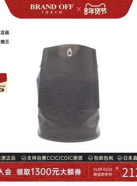 中古Hermes爱马仕双肩包B级9新GR24黑色双肩包经典正品BRANDOFF