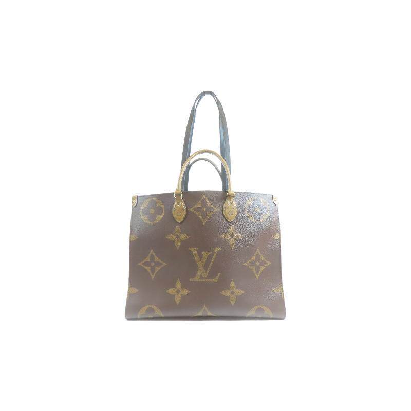 中古LV路易威登女包A级95新OnTheGO涂层/防水帆布斜挎包棕色正品