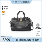 中古YSL圣罗兰女包B级9新Handbag手包牛皮手提包黑色