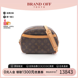中古LV路易威登女包A級95新Blower蘋果包涂層 防水帆布斜挎包棕色