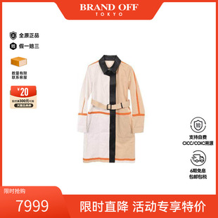 中古Fendi芬迪女A级95新coat风衣外套牛皮外套白色