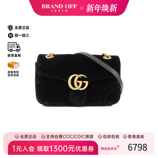 中古Gucci古驰女包A级95新Shoulder bag肩包牛皮斜挎包黑色