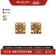 中古Loewe罗意威女S级99新earrings耳环925银耳夹 耳钉金色