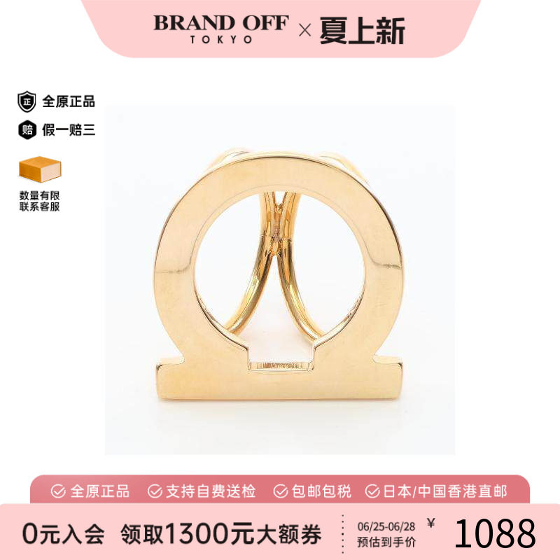 中古Ferragamo菲拉格慕女A级95新scarf ring围巾环不锈钢丝巾扣