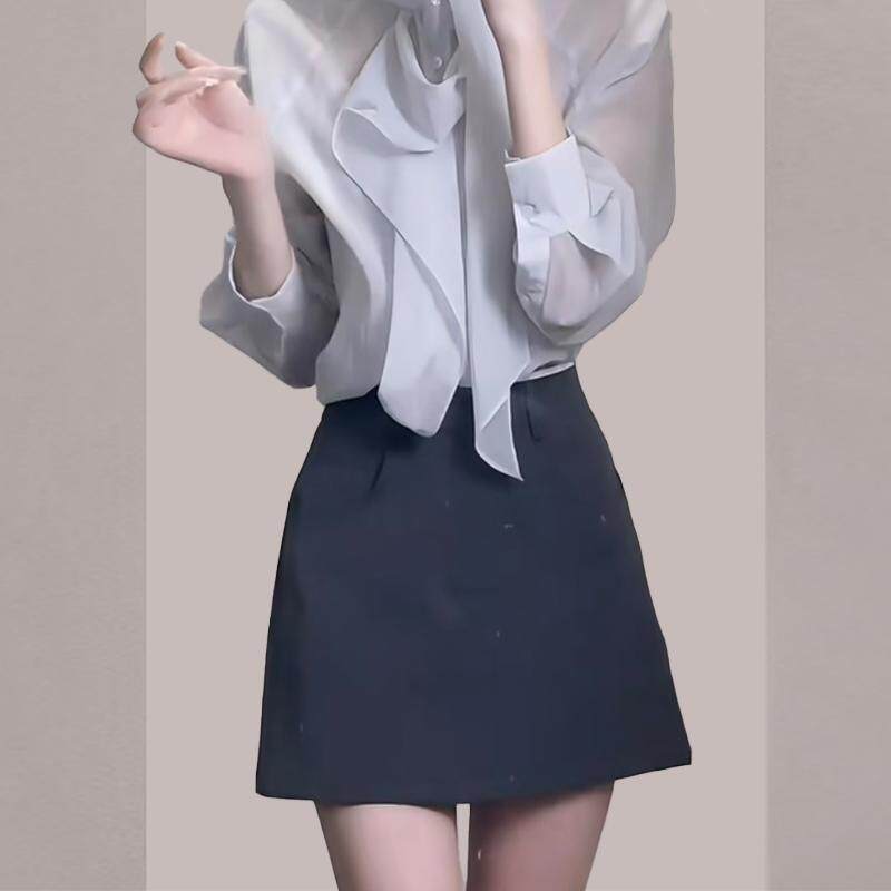 BLLOUKE雪纺夏季女装高端气质轻熟小个子连衣裙子2025新款职业通