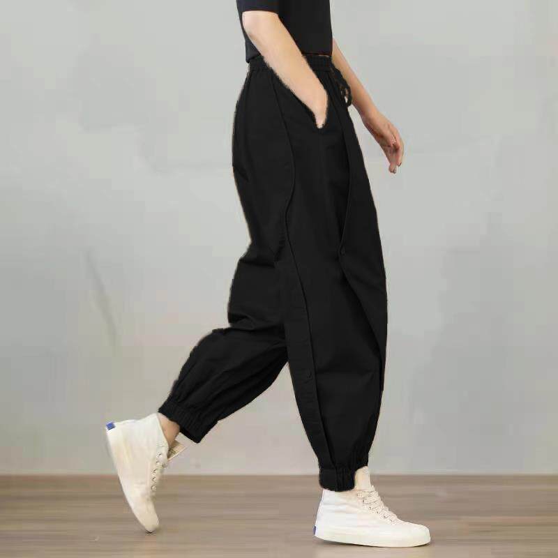 JOYIASS纯哈伦女裤秋季2025新款中年妈妈宽松显瘦洋派休闲 九分罗
