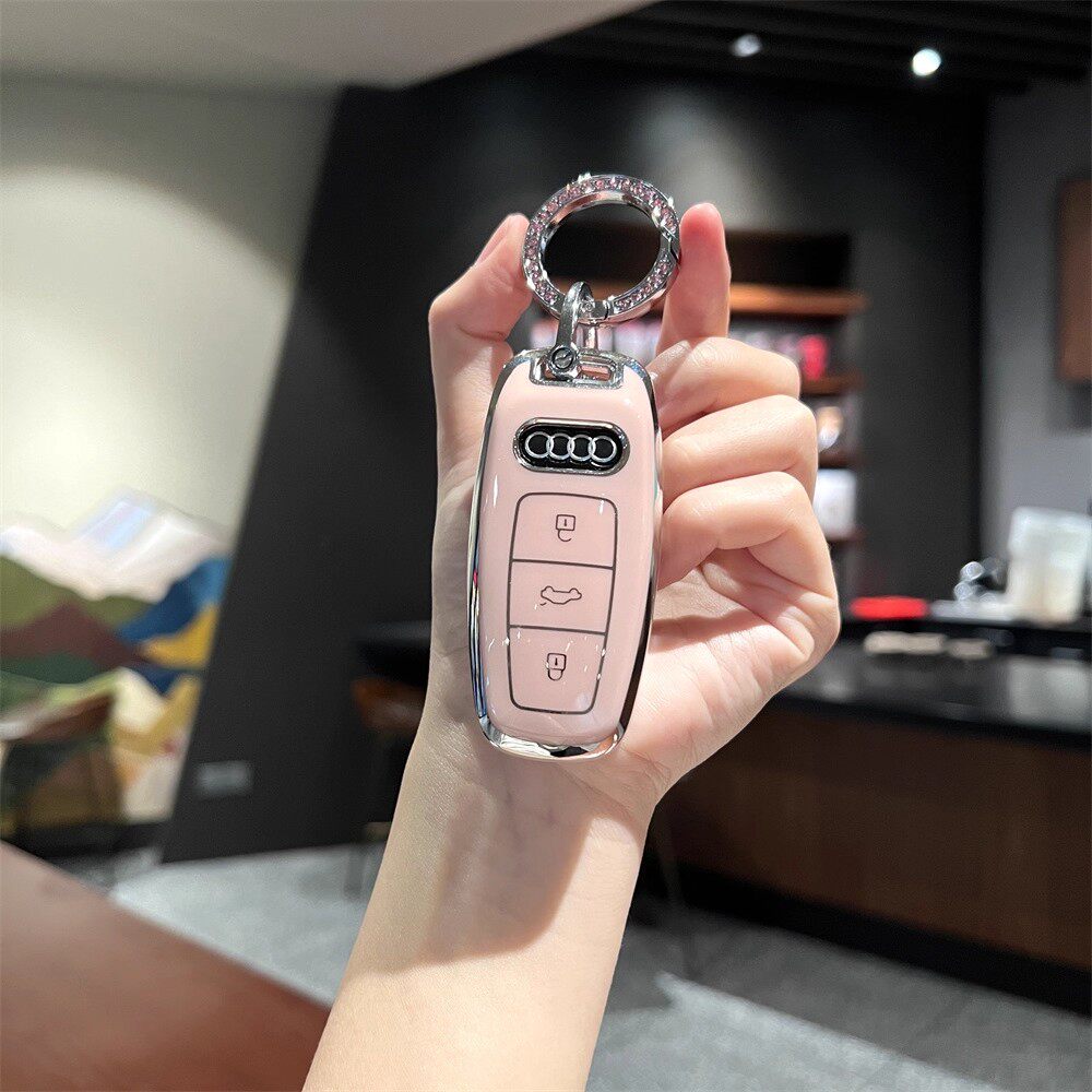 奥迪A6L钥匙套A3L/A7L/Q7/A8/A4L/Q5L/Q3/Q2L/A5/q4etron女包壳扣