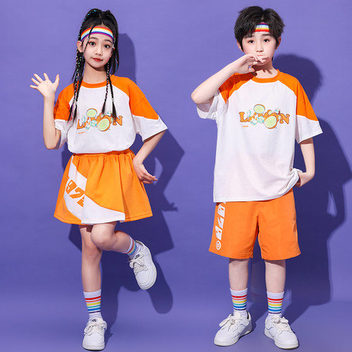 焯焯猴夏季团体儿童啦啦队演出服