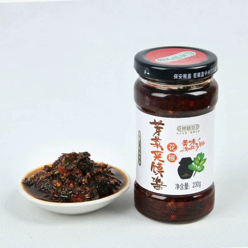 陕西凤县芽菜酱凤椒香椿灰灰菜夹馍辣椒酱微辣拌饭酱穆善堂包邮