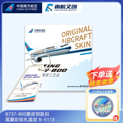 南航B737飞机蒙皮尾翼彩绘钥匙扣