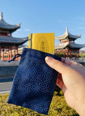 金刚经布袋版口袋书精巧轻便随时携带 国学经典正版书 儒释道经典入门书籍儒家佛家经文经书 般若波罗蜜多心经 国学佛学经典书籍