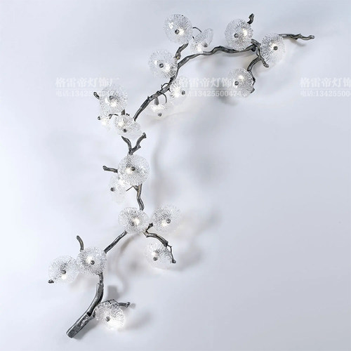 树枝铜壁灯荷花叶大壁灯