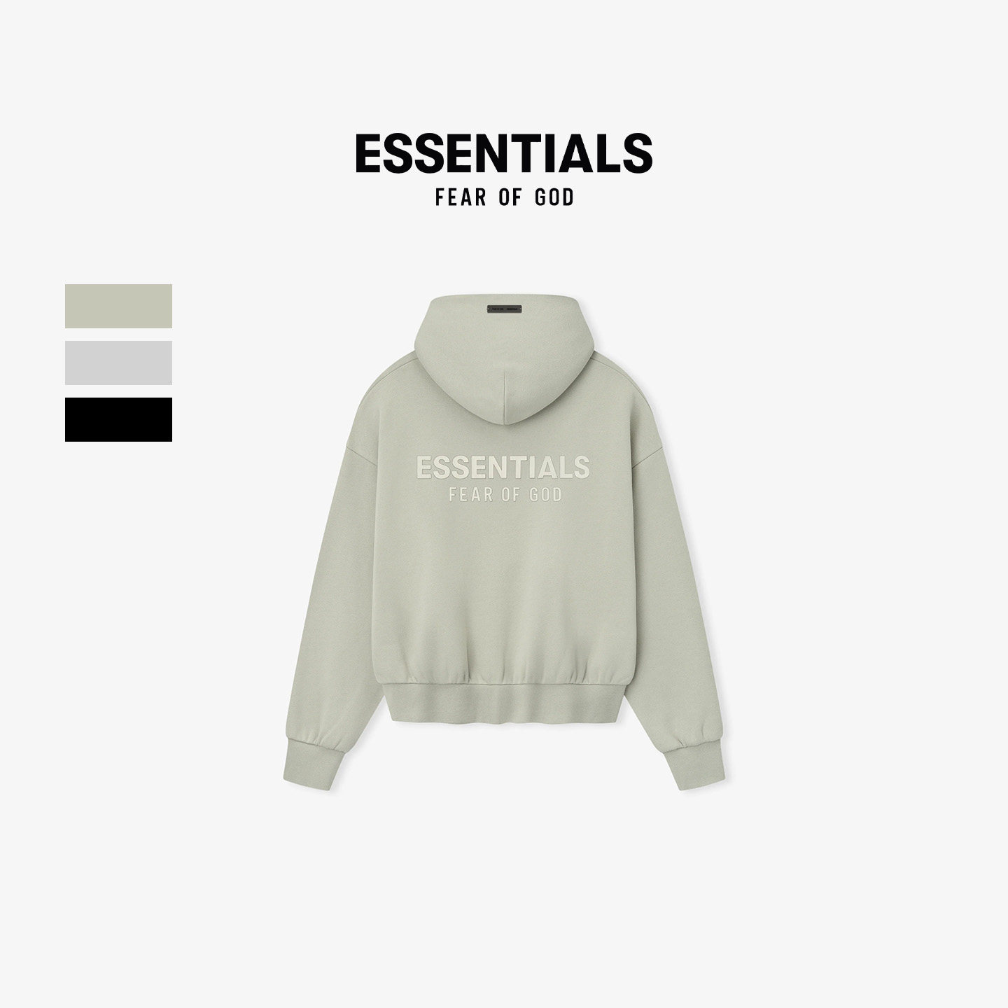 Fear of God Essentials 25SS Drop2 LOGO拉丝烫标印花连帽卫衣