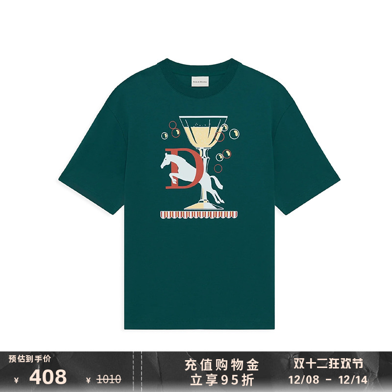 DroledeMonsieur马术印花短袖