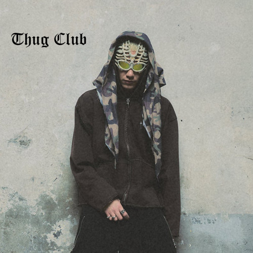 THUGCLUB头巾式拼接开衫卫衣