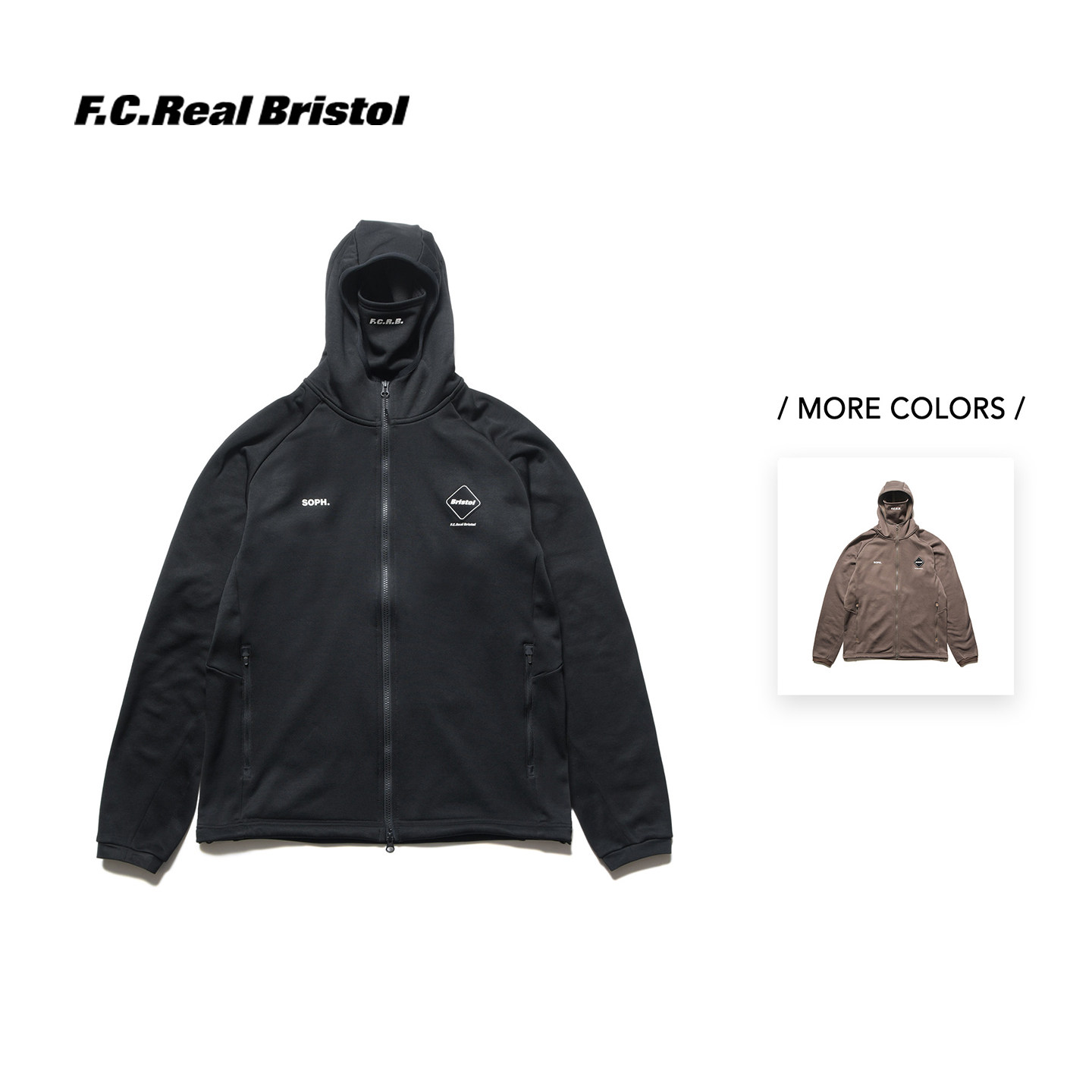 F.C.Real Bristol 26新 都市机能通勤双层抓绒拉链连帽卫衣