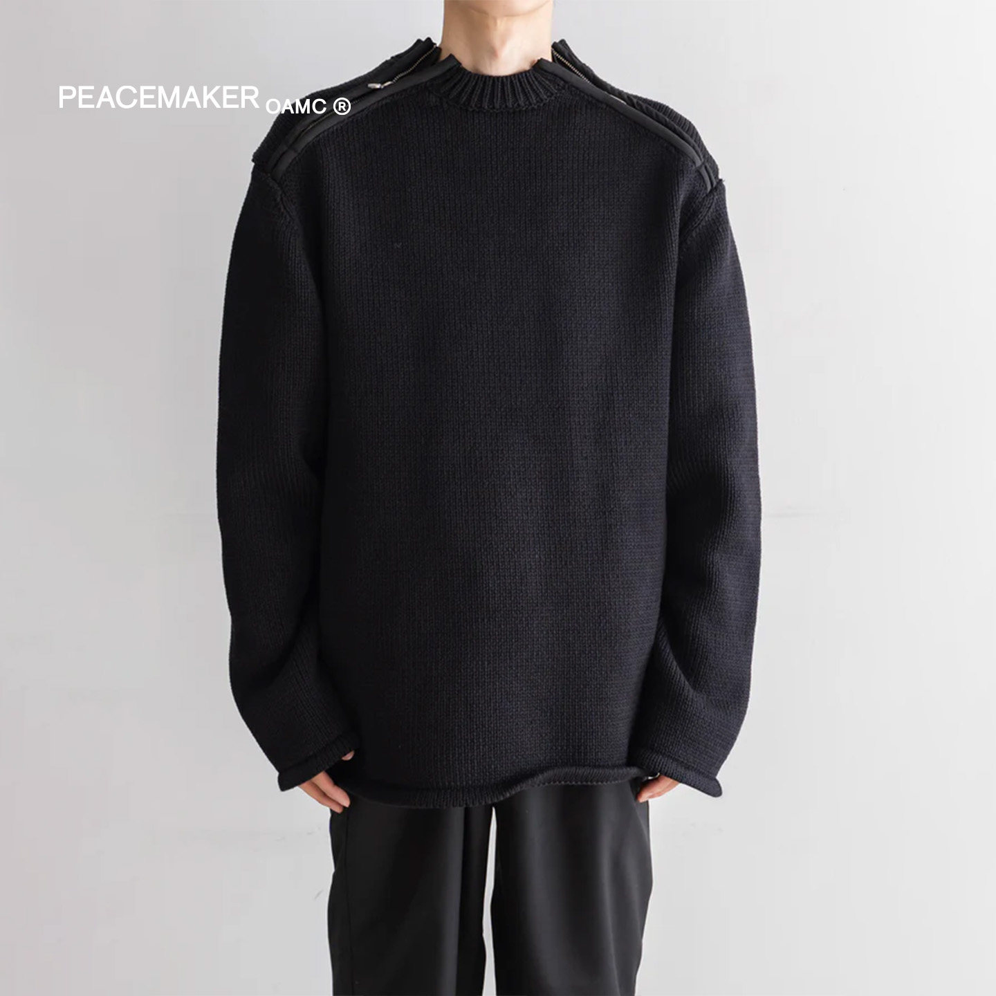 【秋冬新品】PEACEMAKER OAMC® 26新肩部拉链开合设计休闲针织衫