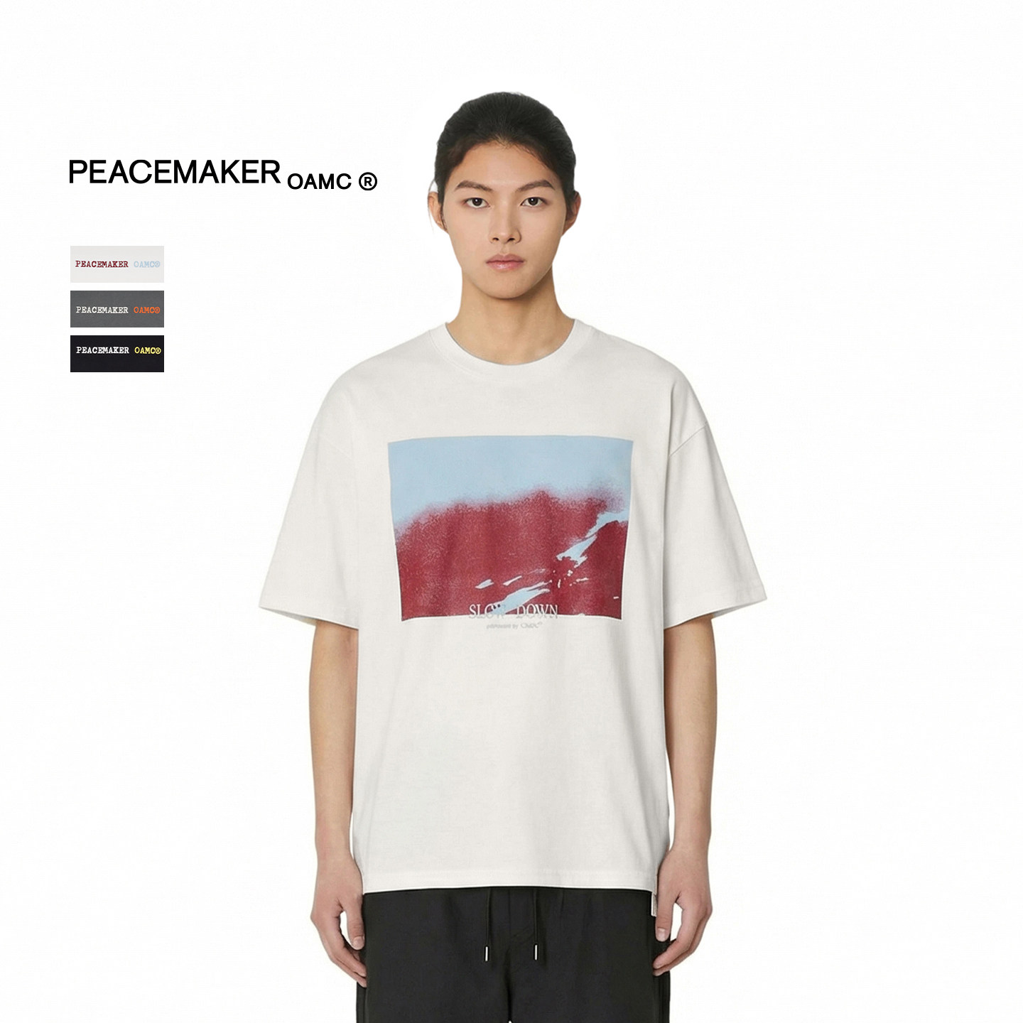 【军事风时装】PEACEMAKER OAMC® 26SS 模糊风景印花纯棉短袖T恤