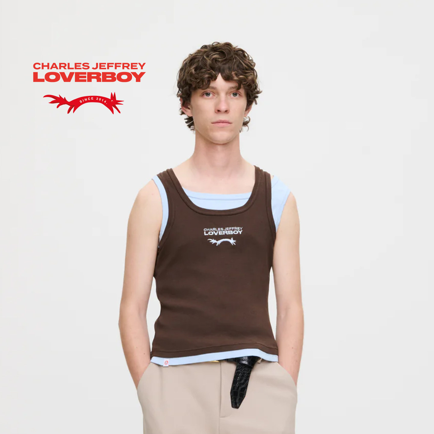 【童趣怪诞】Charles Jeffrey LOVERBOY 26SS 双层标志logo背心