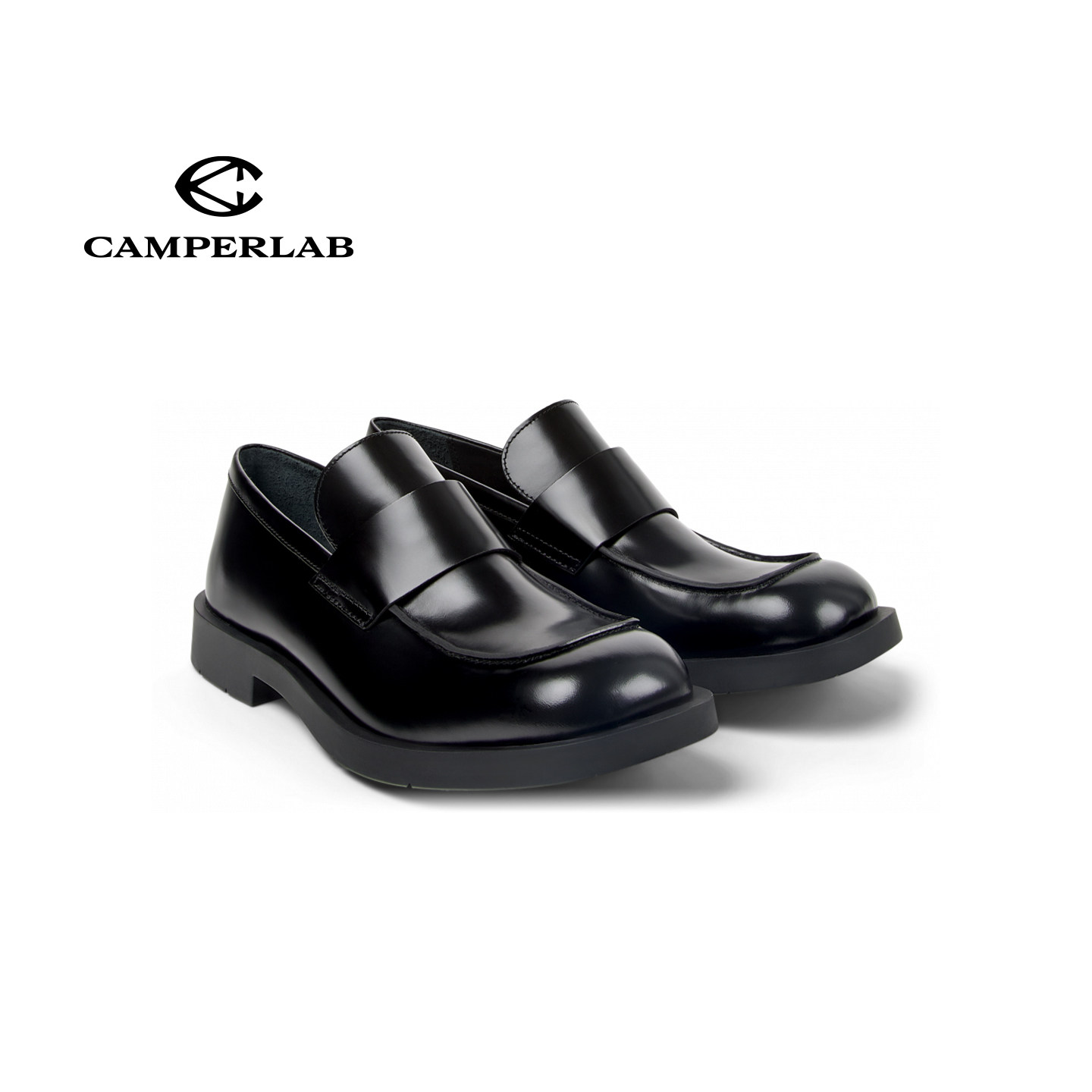 CAMPERLAB小牛皮方头乐福鞋图片