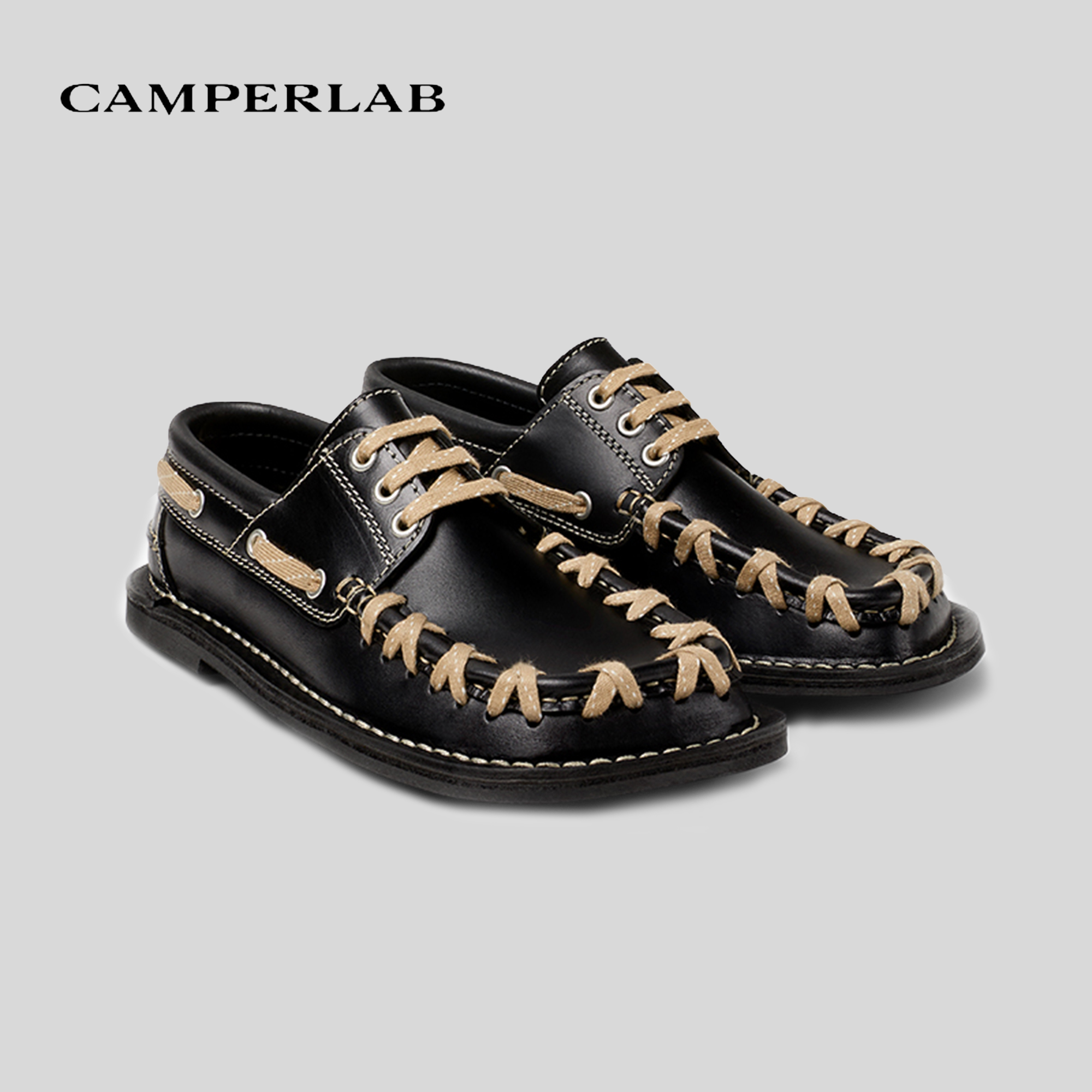 CAMPERLAB25FW绑带帆船德比鞋
