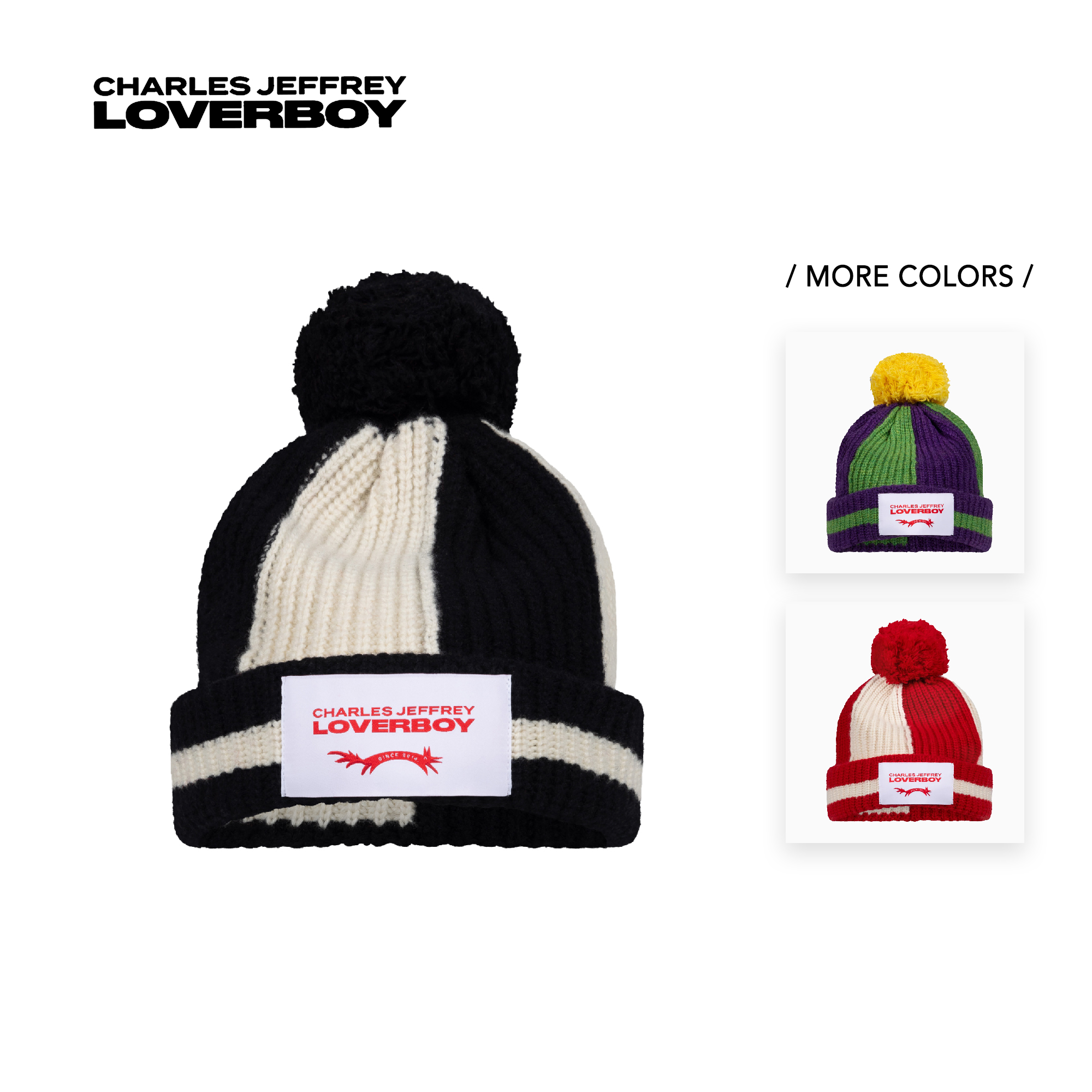 LOVERBOY绒球针织毛线帽