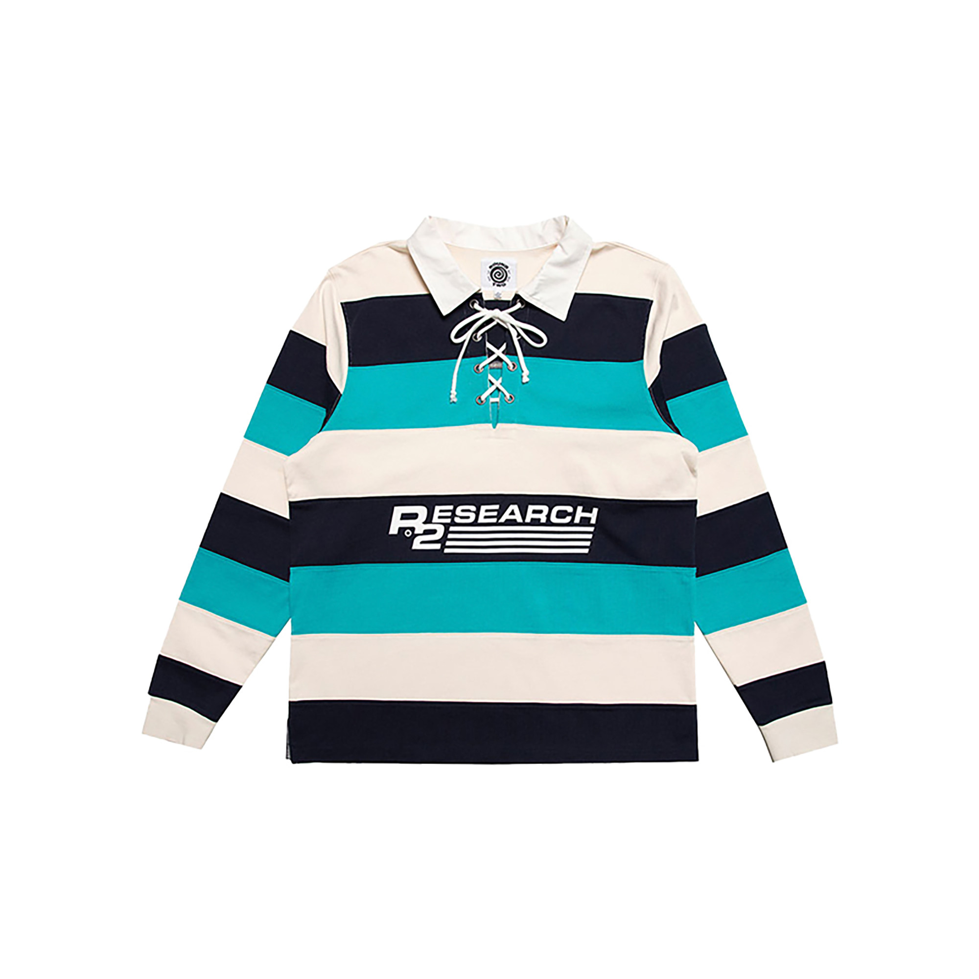 ROUND TWO × LRG 联名款 秋季两色宽条纹复古海军衫POLO长袖卫衣