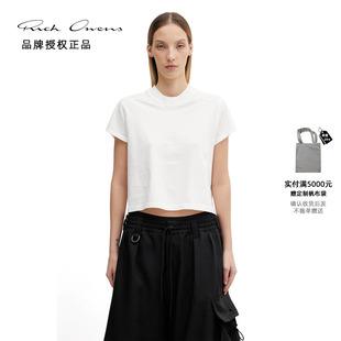 OWENS RICK 26SS未来感极简女士修身 圆领短款 T恤 短袖 暗黑先锋