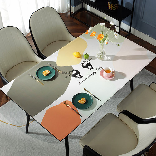 硅胶防水防油轻奢ins风餐桌布
