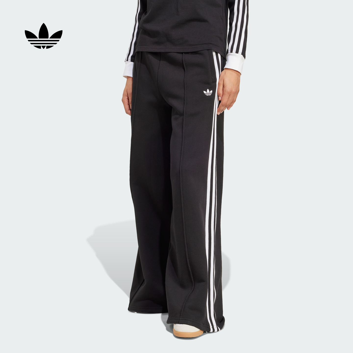 舒适阔腿运动裤女装秋季新款adidas Originals阿迪达斯三叶草官方