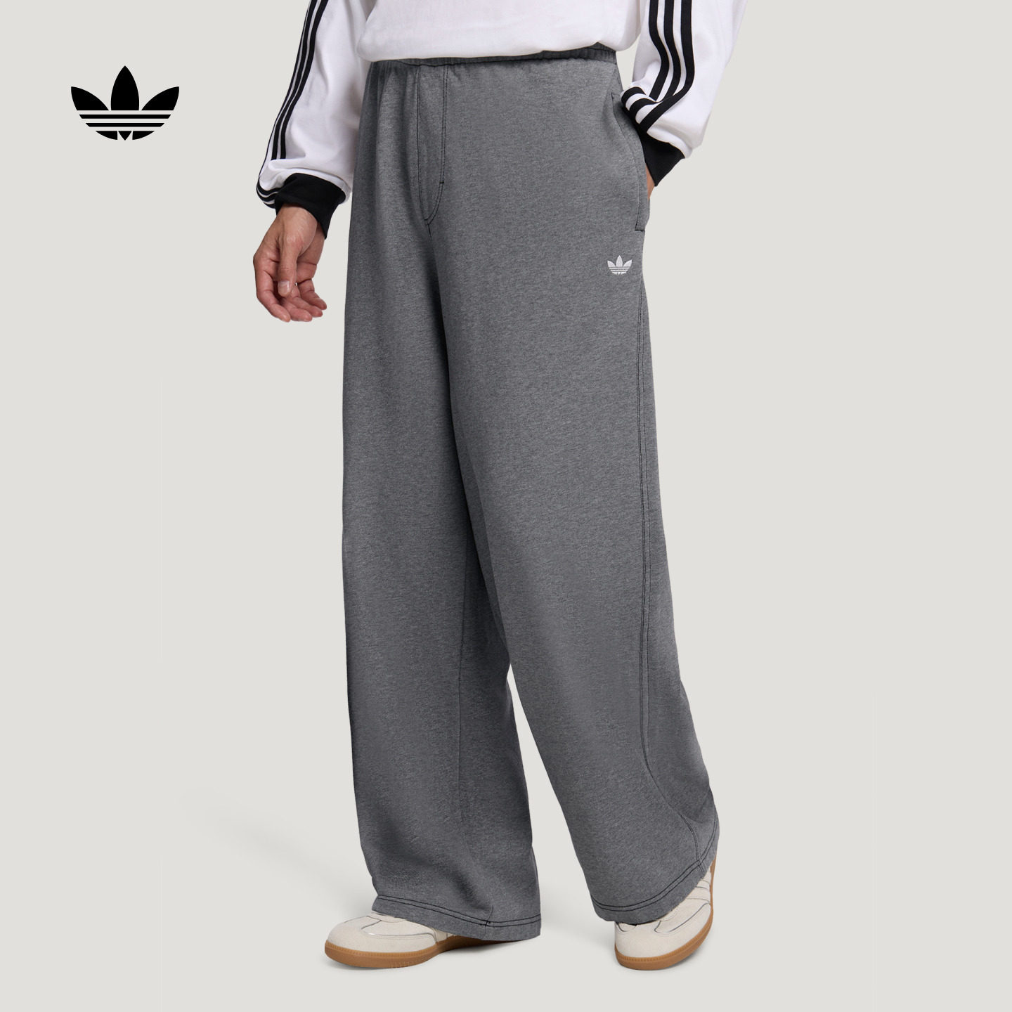 休闲针织毛圈布运动长裤卫裤男装秋季新款adidas阿迪达斯三叶草