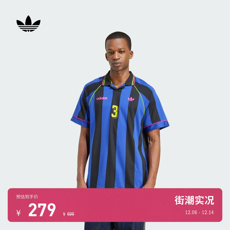 阿迪达斯三叶草男宽松短袖球衣