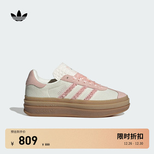 女adidas阿迪达斯三叶草 BOLD立体花瓣厚底增高板鞋 T头鞋 GAZELLE