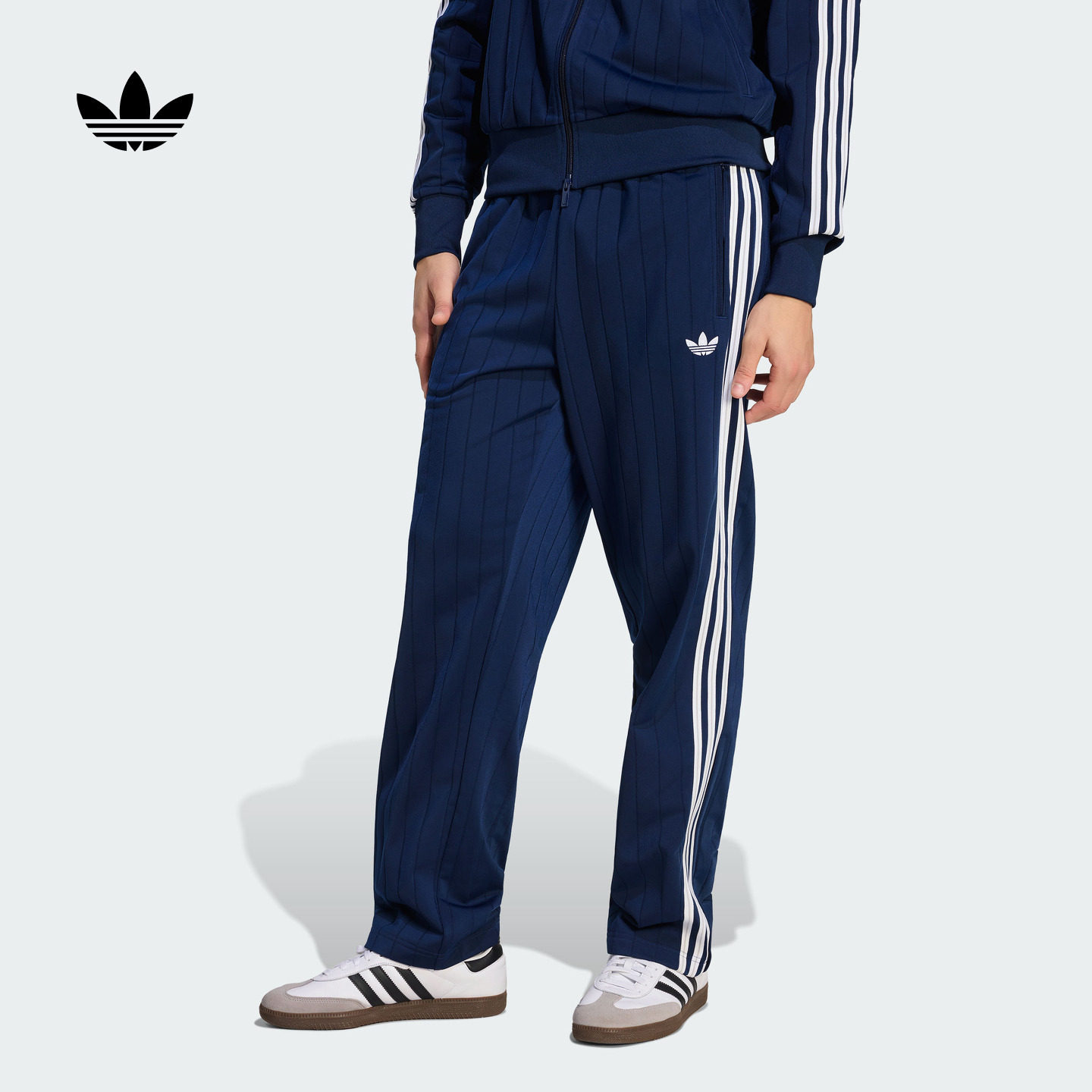 三条纹经典裤脚拉链开叉运动裤男装秋季新款adidas阿迪达斯三叶草