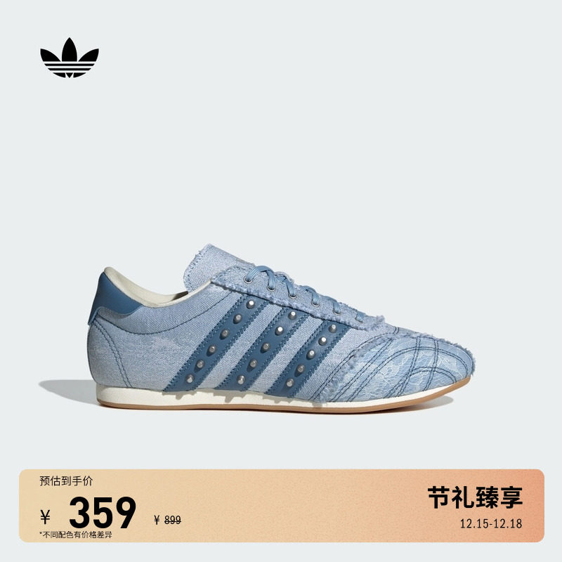 阿迪达斯三叶草朋克牛仔布薄底鞋