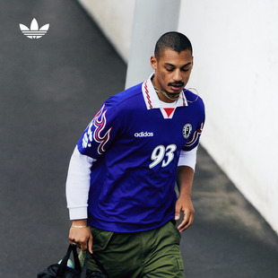 BAPE联名宽松休闲运动短袖球衣男女新款adidas阿迪达斯三叶草官方