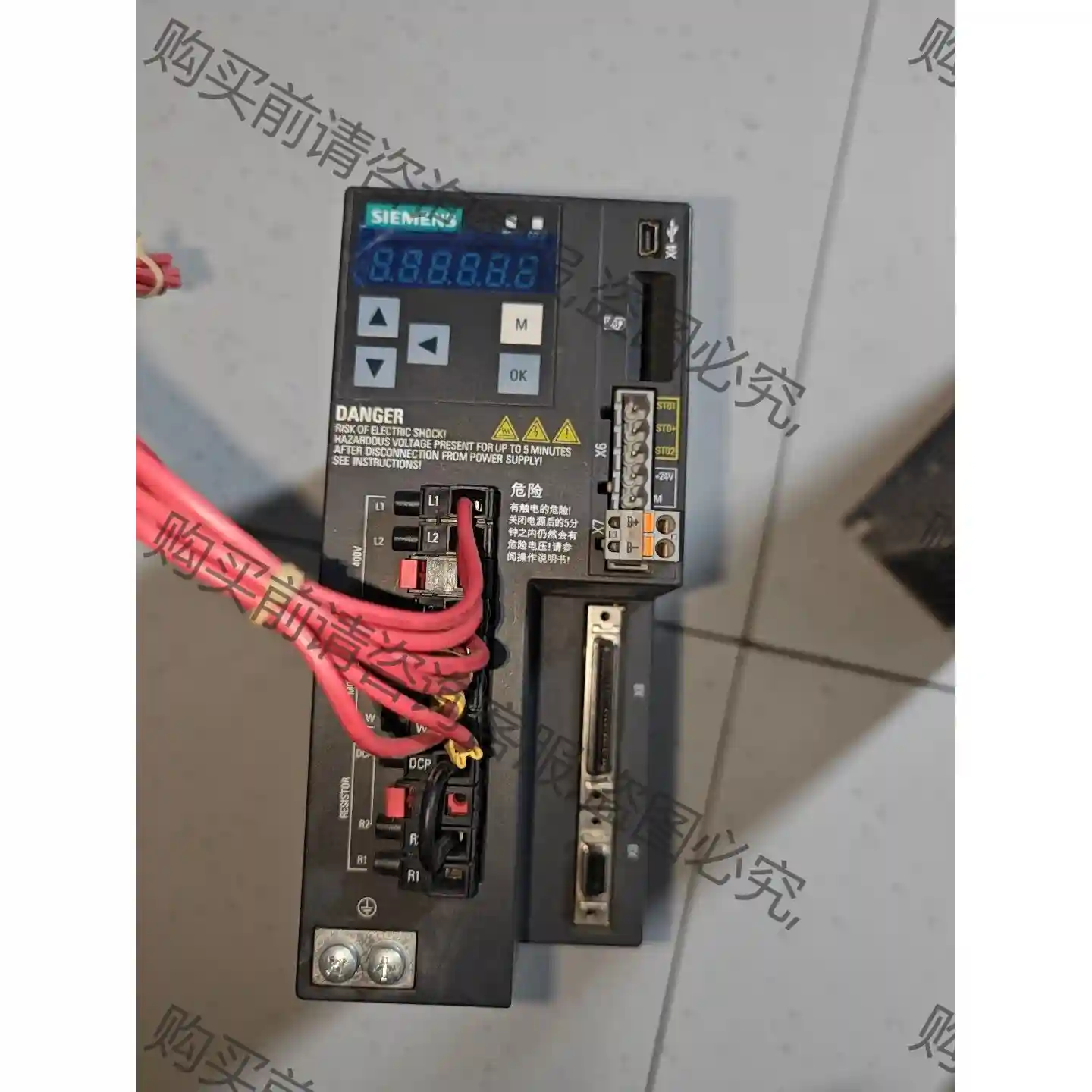 SIEMENS/西门zi 西门zi伺服驱动器V90 1.0KW 议价再拍 拆机件