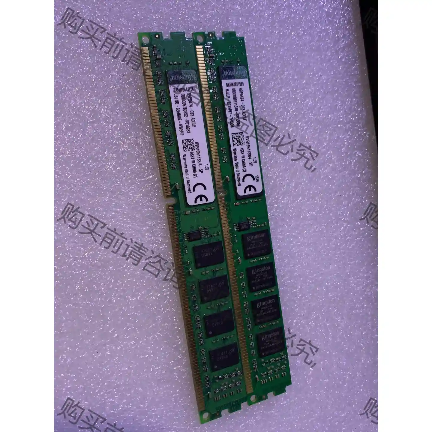 金士顿4g 1600，kvr16n11s8/4-sp，台式机 议价再拍 拆机件