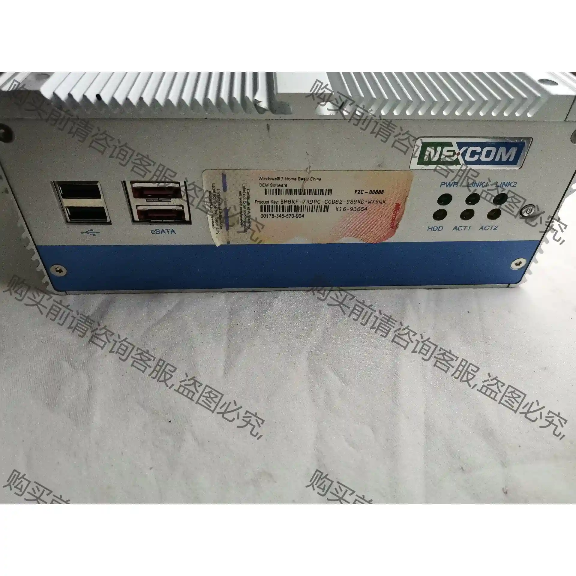 NEXCOM 新汉：NISE3500嵌入式工控机，4G内存， 议价再拍 拆机件