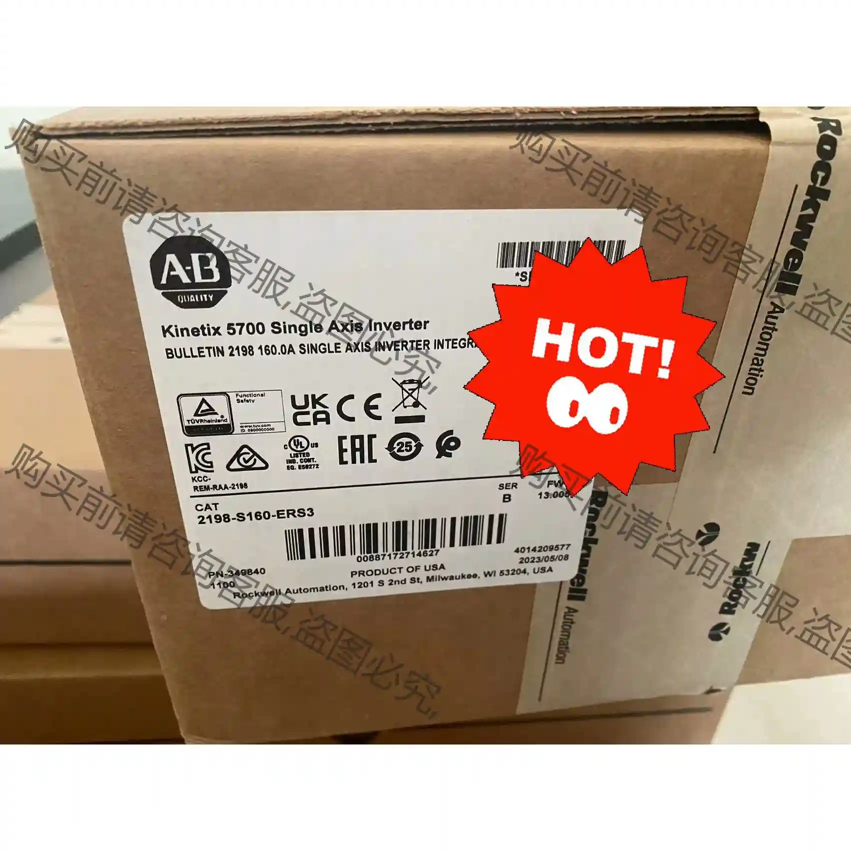 2198-S160-ERS3,罗克韦erAB伺服驱动器,控制器 议价再拍 拆机件