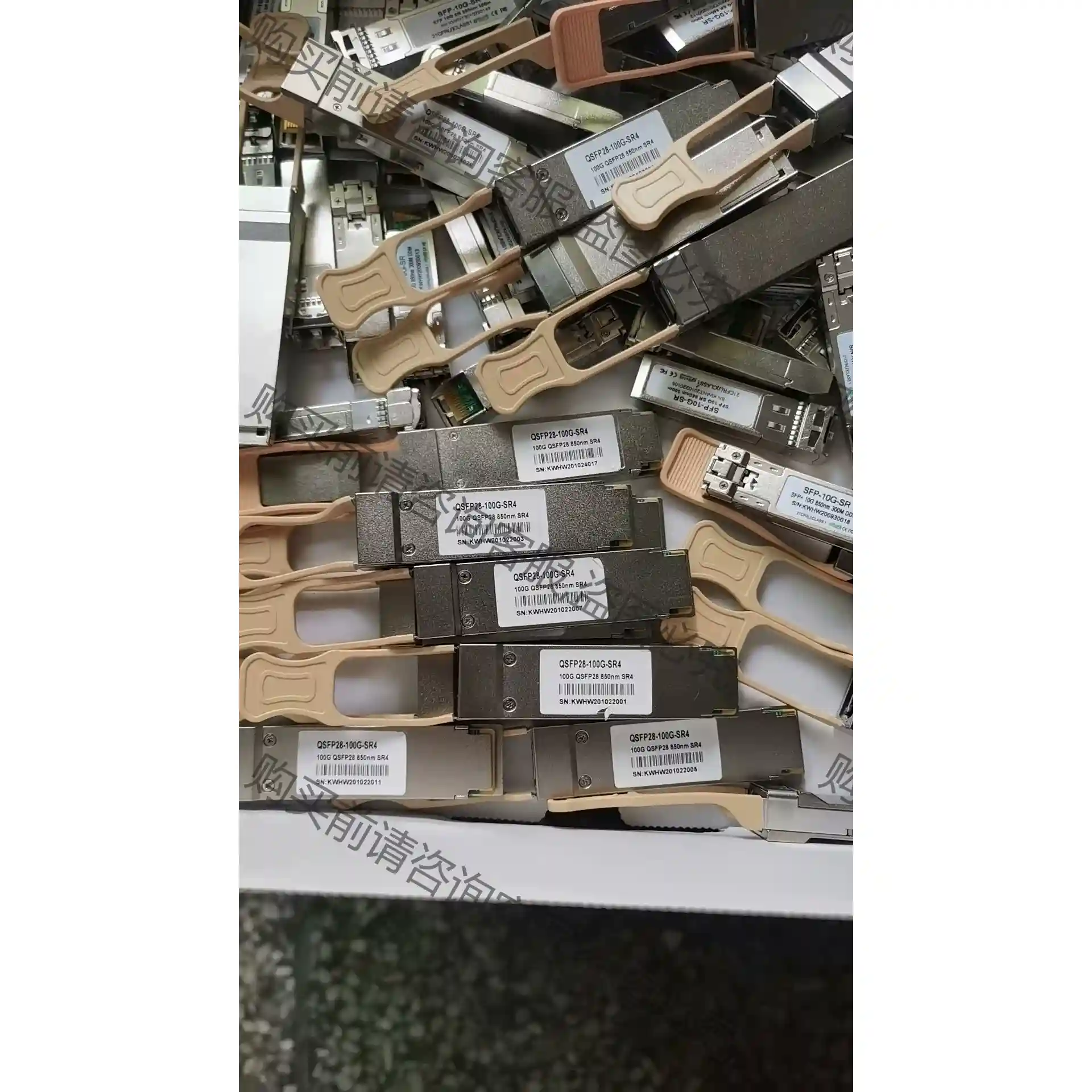 QSFP-100G-SR4 100G万兆光纤模块 接口 自己 议价再拍 拆机件