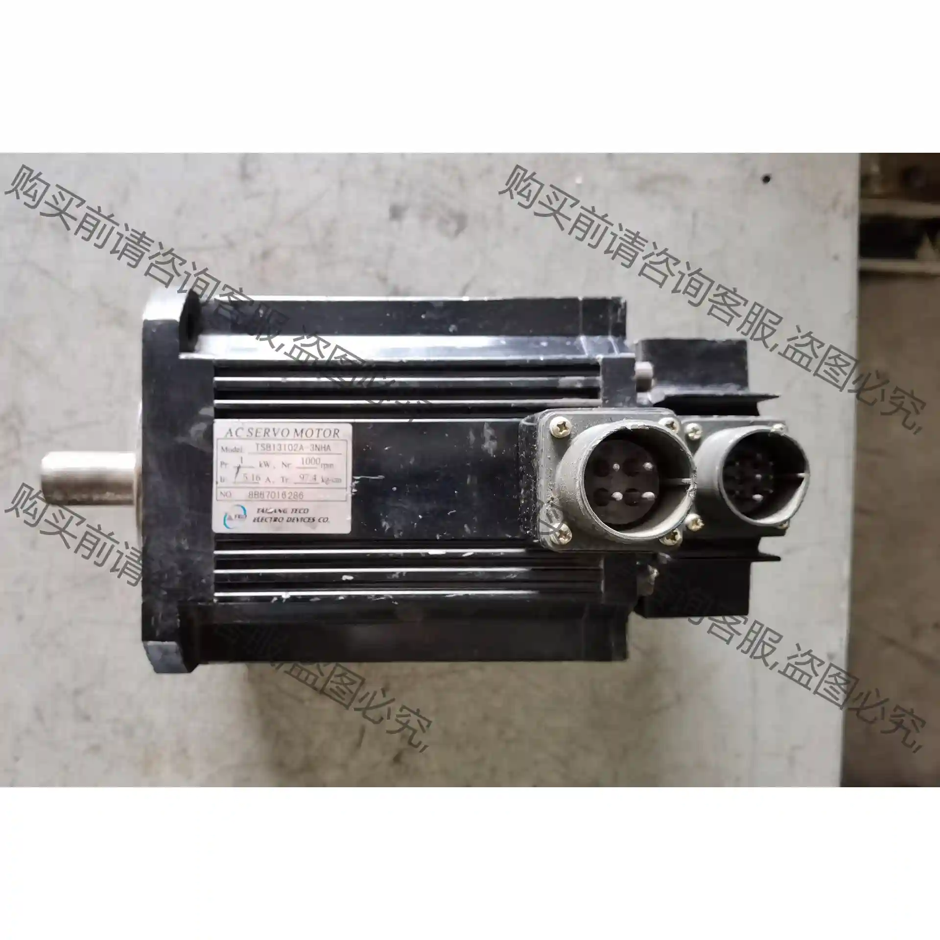 东元伺服电机TSB13102A-3NHA,实物照片，成色型号 议价再拍 拆机