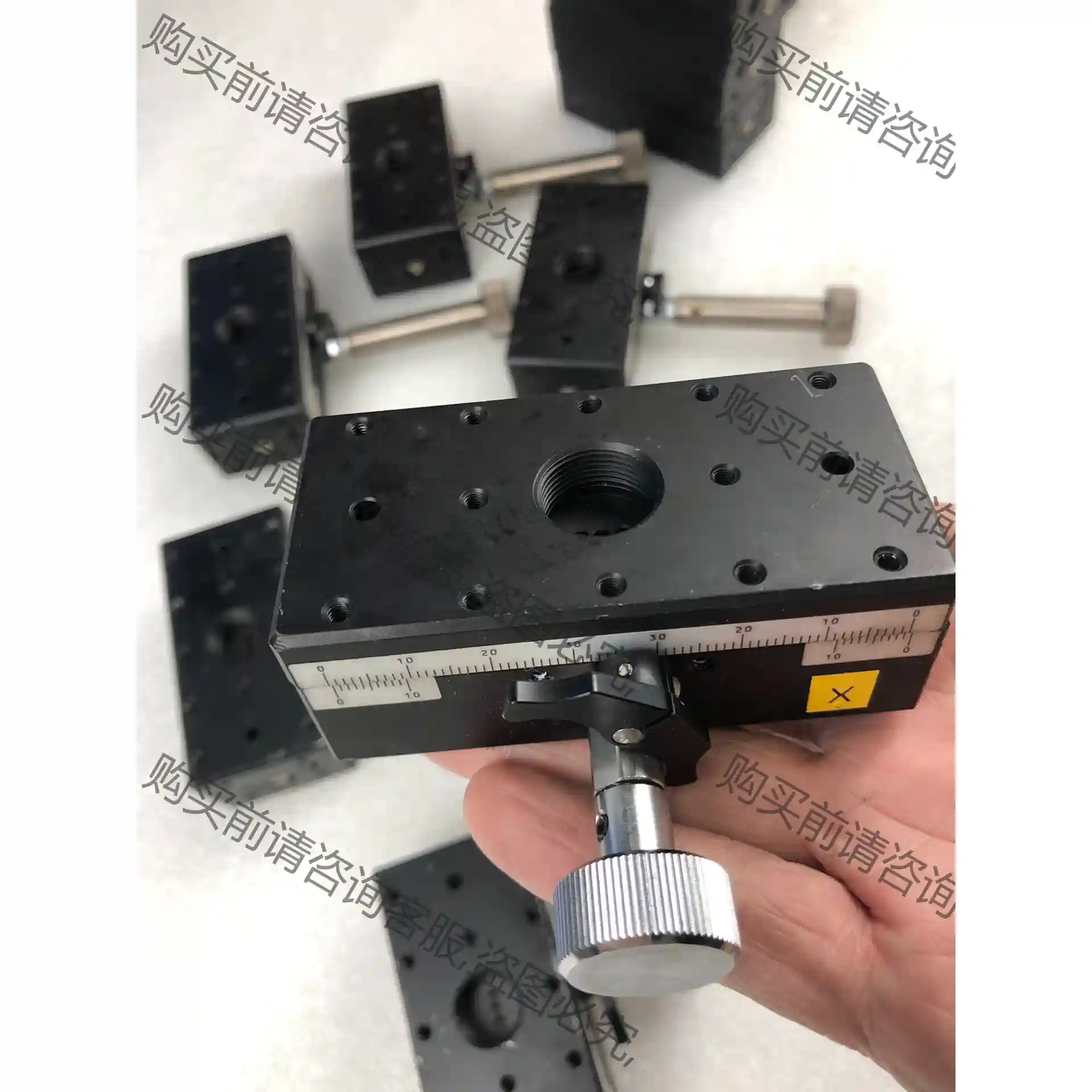骏河精机B05-11NHM X轴燕尾槽齿轮齿条手调滑光学平台 议价再拍
