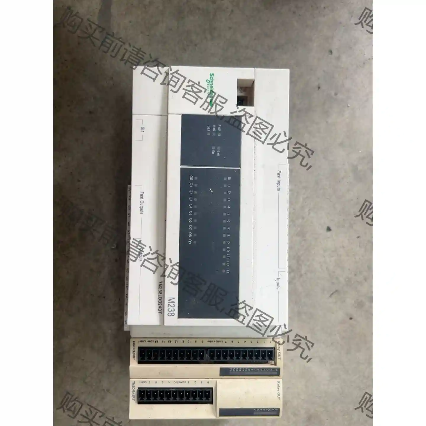 拆机施耐deplc一套tm238ldd24dt，tm2dra1 议价再拍 拆机件
