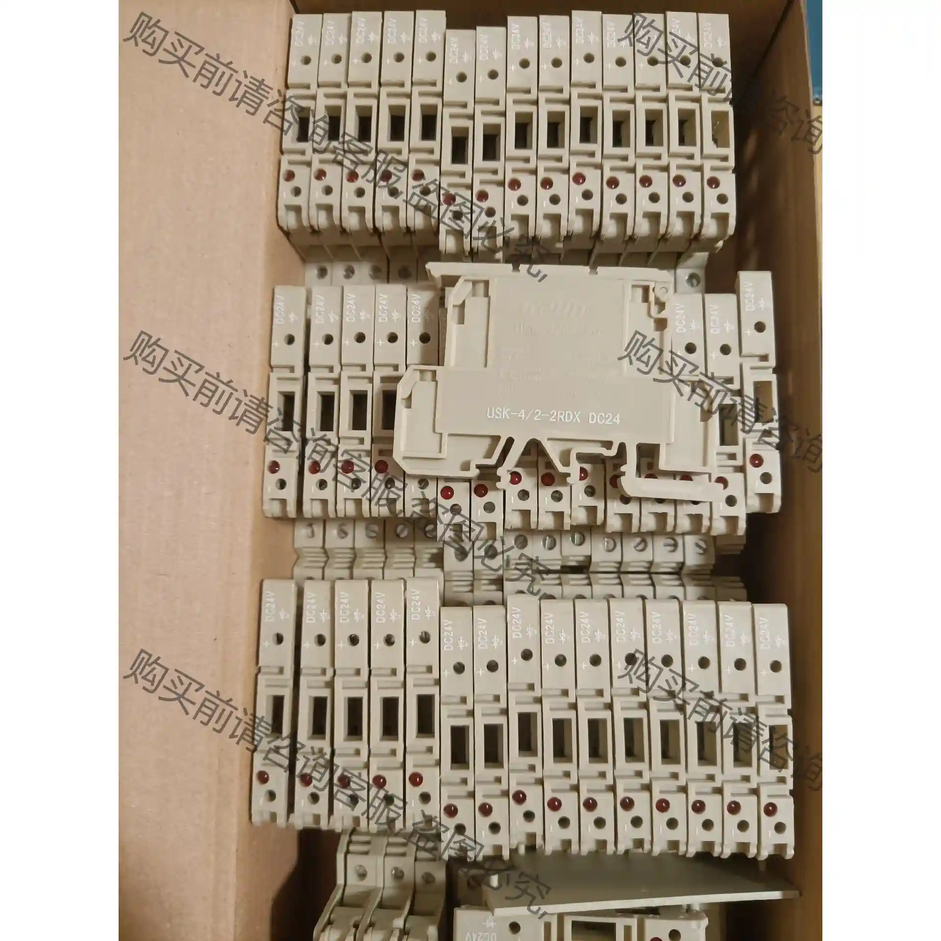 全新友邦接线端子USK-4/2-2 RD DC24 55个 议价再拍 拆机件