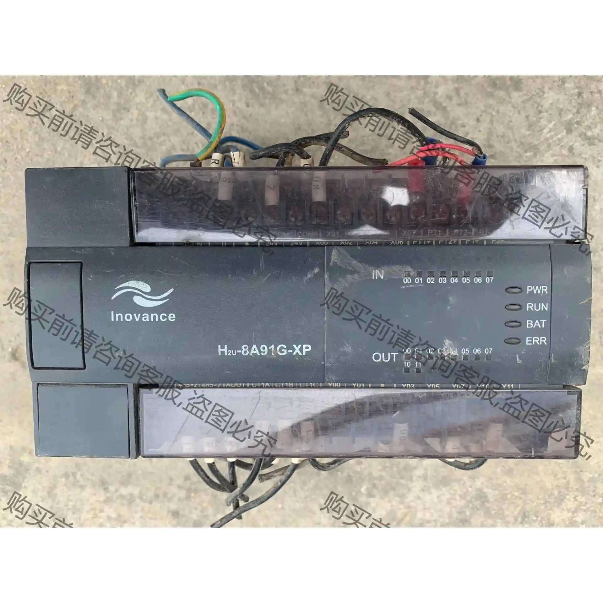 原装拆机汇川PLC H2u-8A91G-XP 空压机专用PL 议价再拍 拆机件