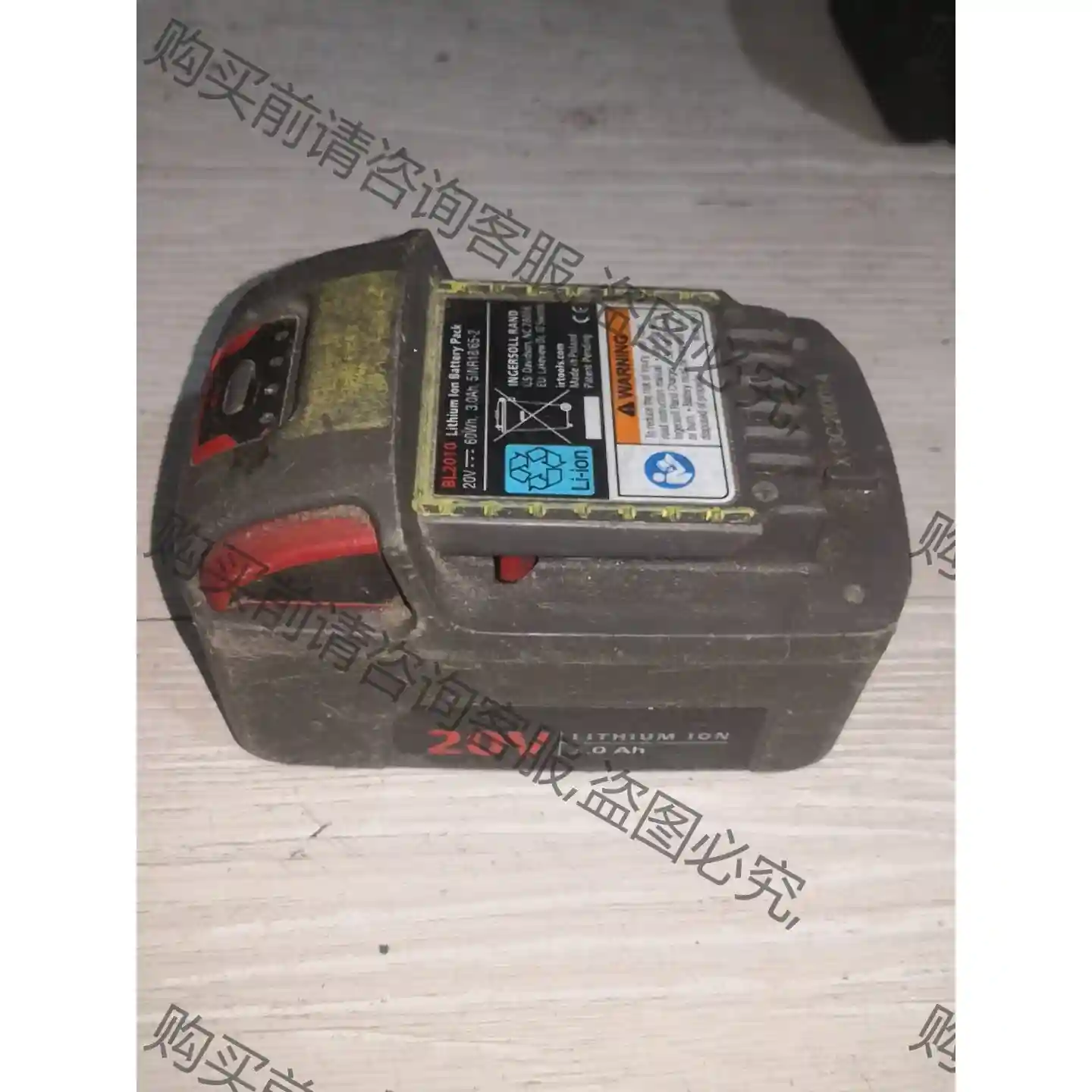 英格索兰BL2010 锂电池 20V 3A 成色如图，4灯全 议价再拍 拆机件