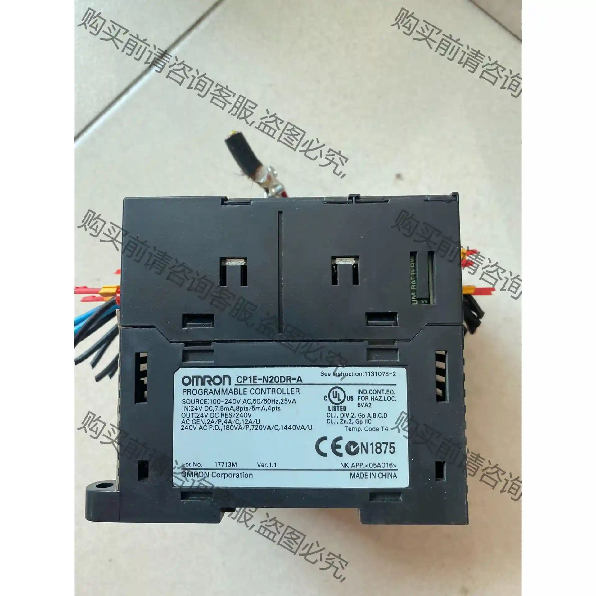 欧姆long原装CPIE-E20DR-A可编程控制器 二手拆机件 议价再拍 拆
