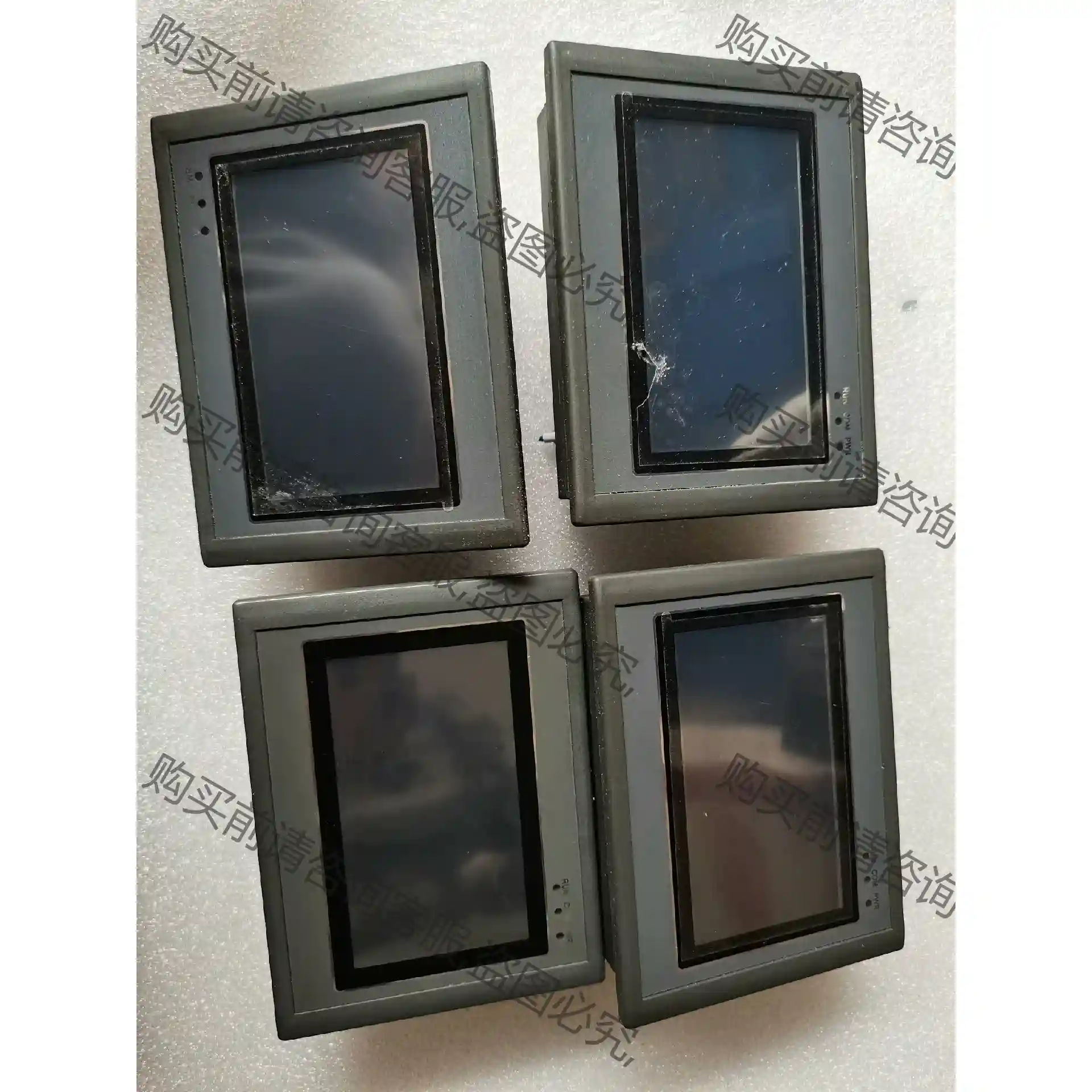 顾美触摸屏PLC一体机EX2N-43H-10MT-1AD-V 议价再拍 拆机件